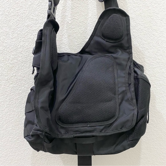 LIFE WIT Black Tactical Messenger Utility Sling Bag 16”X14”X6” - Picture 6 of 16